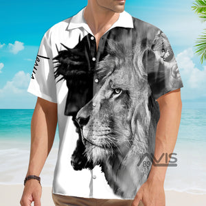 Avis89 Premium Jesus And Lion Aloha - Hawaiian Shirt