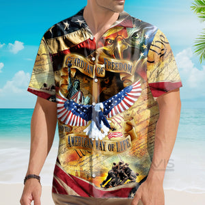 Avis89 America Guardian Of Freedom And The American Way Of Life -  Hawaiian Shirt