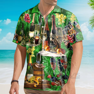 Avis89 Wine Lover Beautiful Green - Hawaiian Shirt