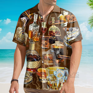 Avis89 Wine Happiness Is Whisky - Gift For Men And Women - Hawaiian Shirt