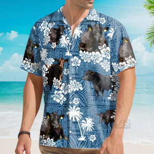 Avis89 Unique Black Angus Happiness - Hawaiian Shirt