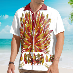 Avis89 Elvis Flame Outfit - Costume Cosplay Hawaiian Shirt