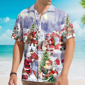 Christmas Merry Xmas Santa Claus Is Coming - Hawaiian Shirt