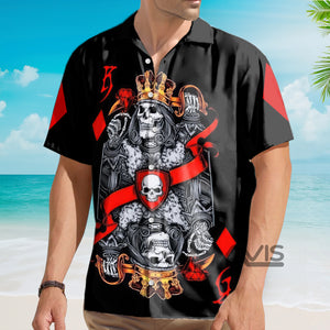 Avis89 Skull Playing Card King Of Skull - Hawaiian Shirt