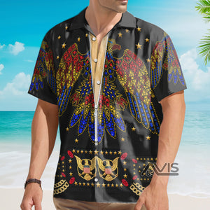 Avis89 Elvis Flower Phoenix Black - Costume Cosplay Hawaiian Shirt