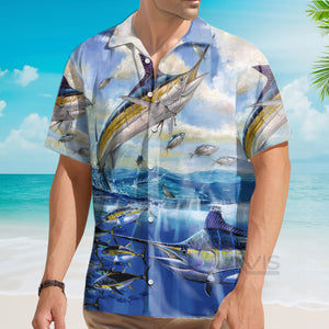 Avis89 Fishing Ocean Blue Sky Freedom - Hawaiian Shirt