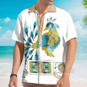 Avis89 Elvis Presley Peacock Outfit - Costume Cosplay Hawaiian Shirt