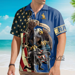 Avis89 Navy All Gave Some Eagle Veteran - Hawaiian Shirt