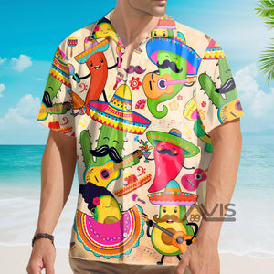 Avis89 Mexican Cactus Chili Pepper Pattern - Hawaiian Shirt