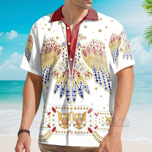 Elvis Aloha Costume From Hawaii - Costume Cosplay Hawaiian Shirt ELHS01