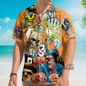 Avis89 Poker Skull Life Style - Hawaiian Shirt