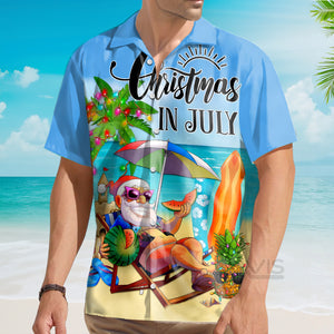 Avis89 Christmas In July Santa Claus Holiday - Hawaiian Shirt