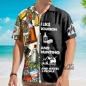 Wine Hunting I Like Bourbon - Hawaiian Shirt