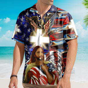 Avis89 America Jesus Bless - Hawaiian Shirt