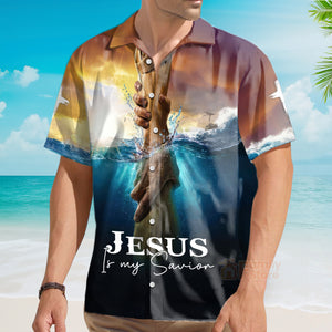 Avis89 Jesus It My Savior Hands In Water - Hawaiian Shirt