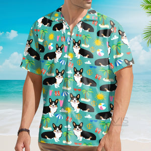 Avis89 Corgi On The Beach - Hawaiian Shirt