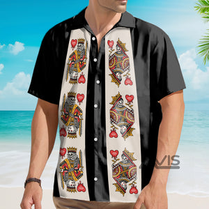 Avis89 Skull Playing Card Black Version - Hawaiian Shirt