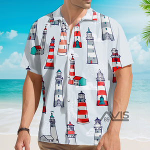 Avis89 Lighthouse Cartoon Pattern - Hawaiian Shirt