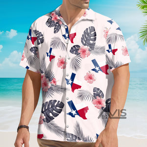 Avis89 Tropical Texas It's Not A Party Until A Girl Walks In - Hawaiian Shirt