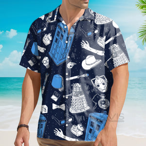 Avis89 Police Box Doctor Who Pattern - Hawaiian Shirt