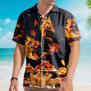 Avis89 Chicken Wing Fast Food Delicious - Gift For Food Lovers - Hawaiian Shirt