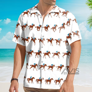 Kentucky Derby Horse Racing 3D - Hawaiian Shirt