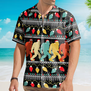 Christmas Bigfoot Light - For Men And Women - Hawaiian Shirt