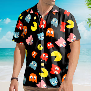 Avis89 Pac Man Cartoon Pattern - Hawaiian Shirt