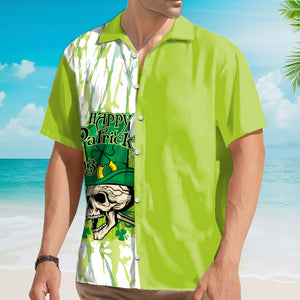 Avis89 St.Patrick's Day Skull Light Green - Hawaiian Shirt