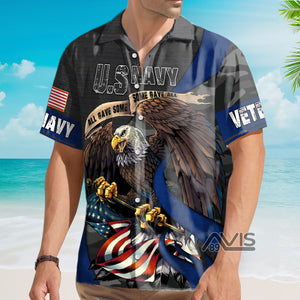 Avis89 Navy All Gave Some Some Gave All Eagle U.S Navy Veteran - Hawaiian Shirt