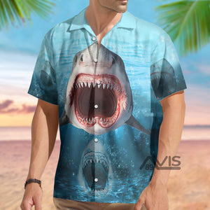 Show Your Teeth Shark - For Men And Women - Hawaiian Shirt