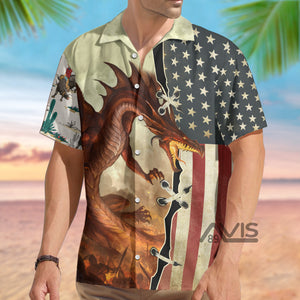 Dragon Independence Day - Gift For Men And Women - Hawaiian Shirt