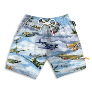 World War 2 Fighter Planes & Aircrafts - Beach Shorts