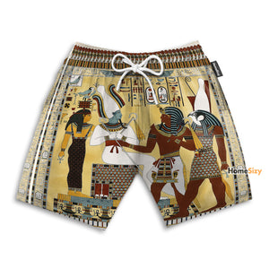 Ancient Egypt Pattern - Beach Shorts