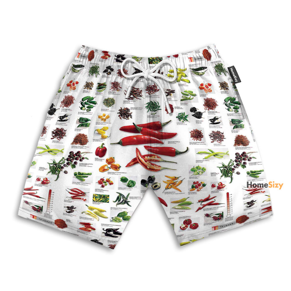 Chilly & Paprika Pattern Tropical - Beach Shorts