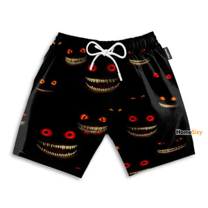 Eerie Eyes Black - Beach Shorts