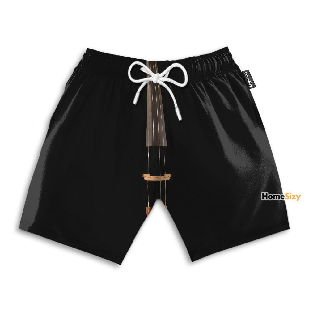 Black Cello Funny - Beach Shorts