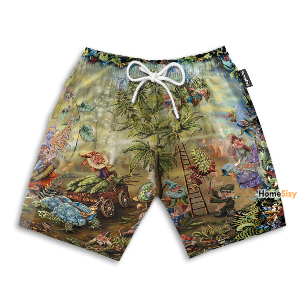 Cannabis Mushroom Funny - Beach Shorts