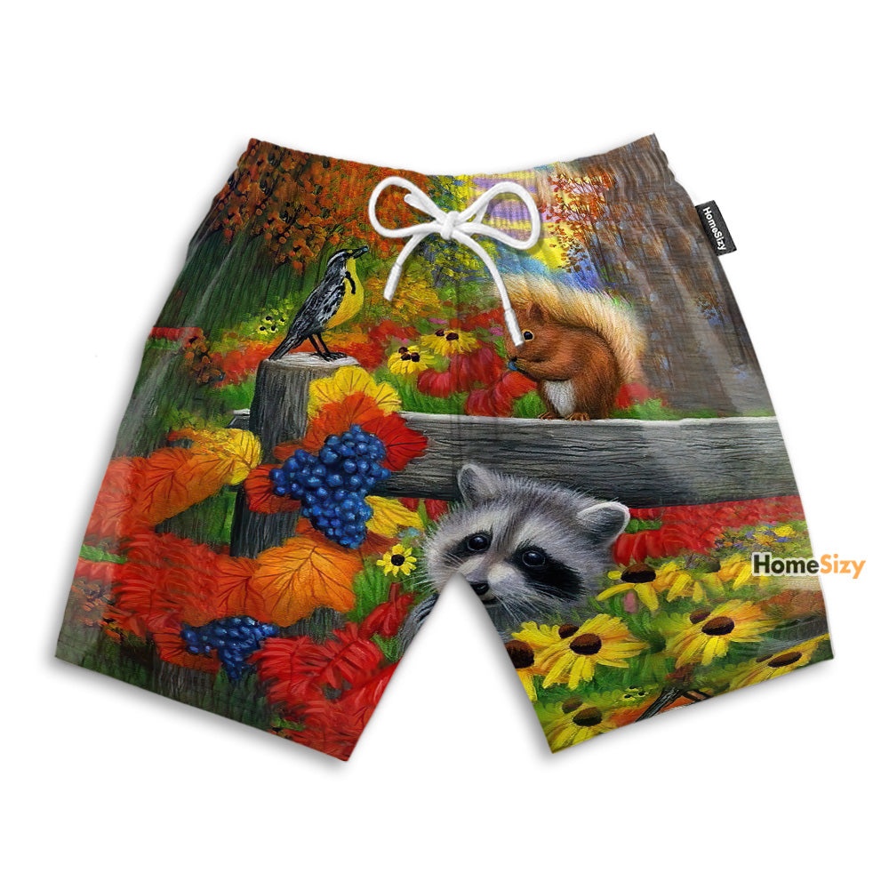 Colorful Fantasy Animals Tropical - Beach Shorts