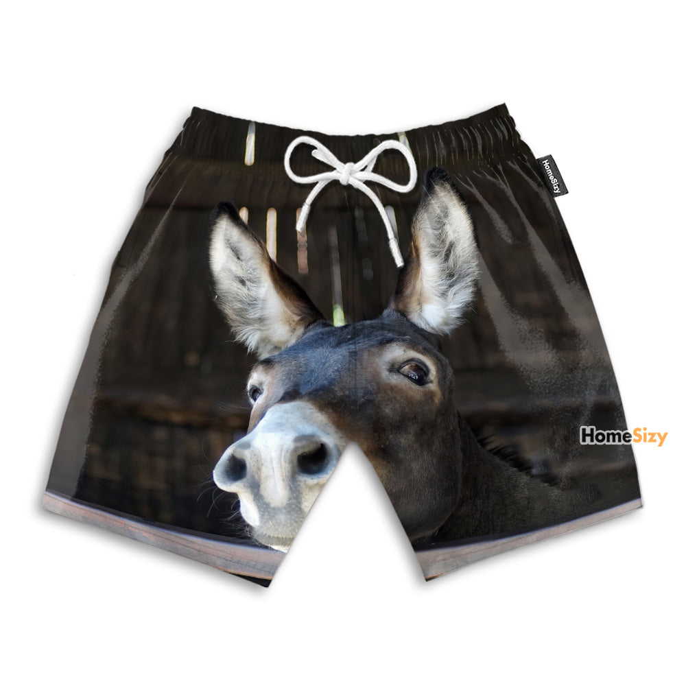 Donkey Animal Funny - Beach Shorts