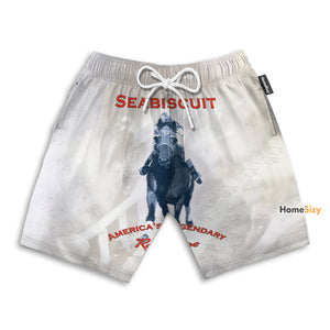 Seabiscuit American's Legendary Racing Horse - Beach Shorts