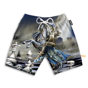 The Knight In Chess - Beach Shorts