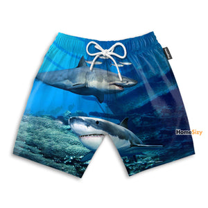 Deep Sea Sharks Tropical - Beach Shorts