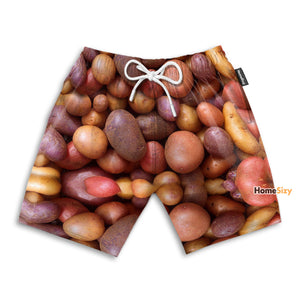 Potato Pattern Funny - Beach Shorts