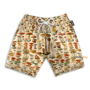 Mushrooms Funny Tropical - Beach Shorts