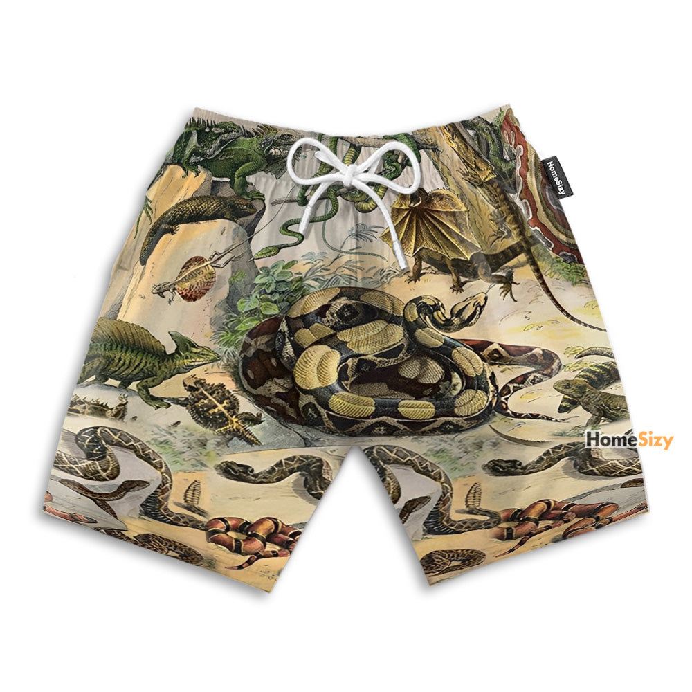 Snakes And Lizards - Beach Shorts