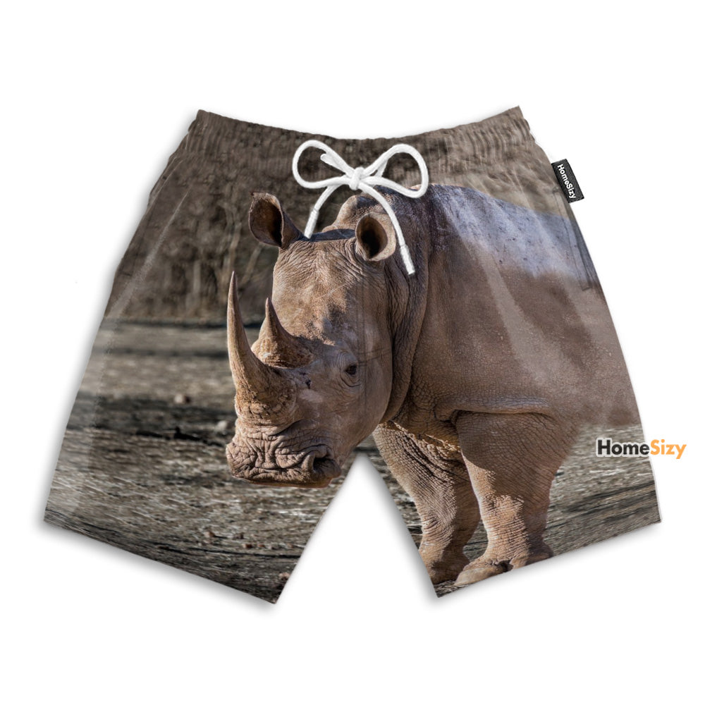 Rhino Tropical - Gift For Animal Lovers - Beach Shorts