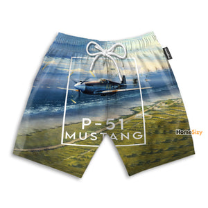 North American P-51 Mustang - Beach Shorts