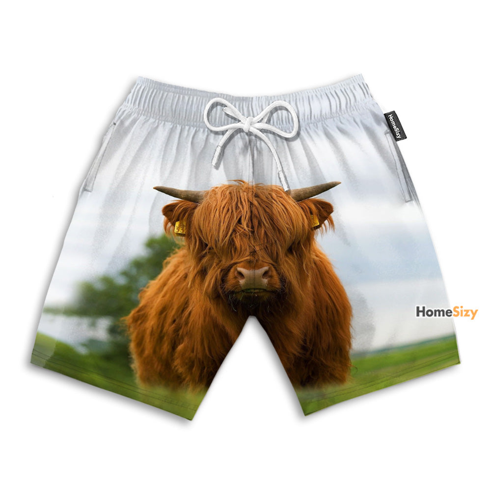 Highland Cattle Funny - Beach Shorts