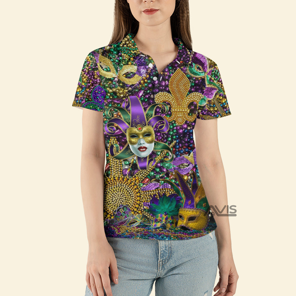 Avis89 Mardi Grass Color Festival - Women Polo Shirt